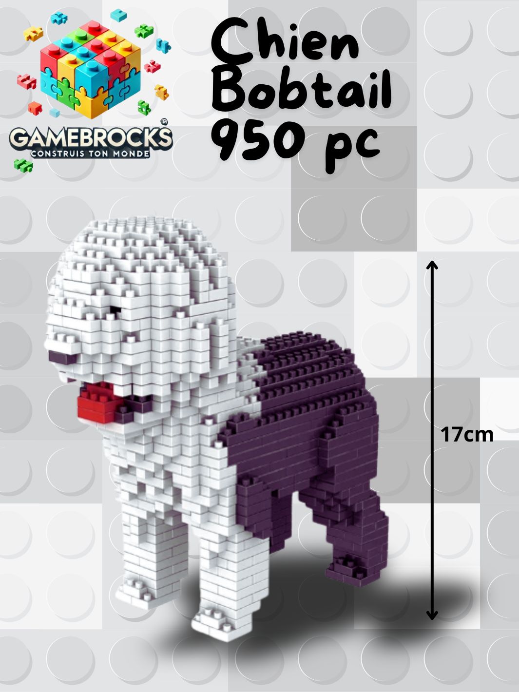 Jeu de construction Chien Bobtail