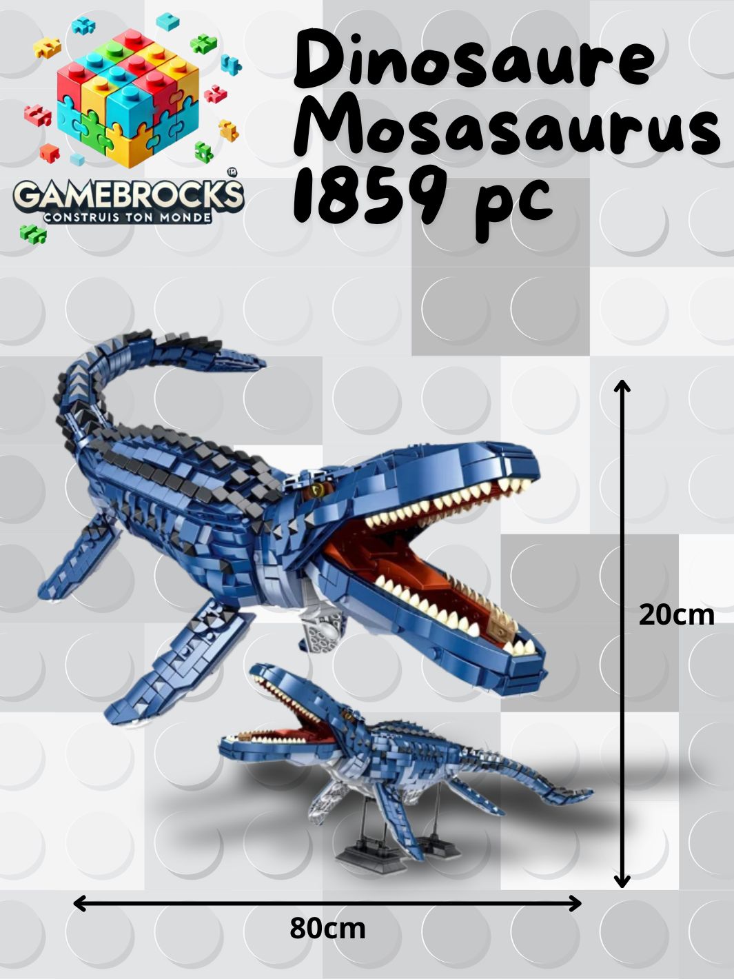 Jeu de construction Dinosaure Mosasaurus