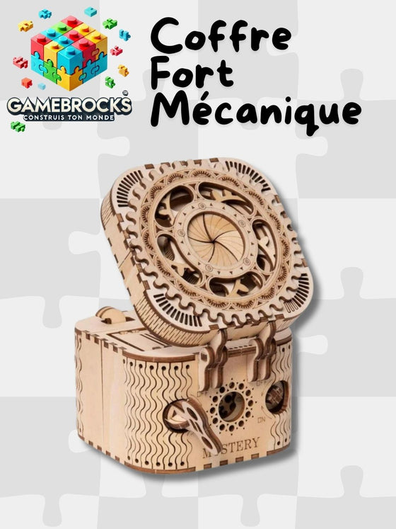 Puzzle 3D en bois <br> Coffre-Fort Mécanique