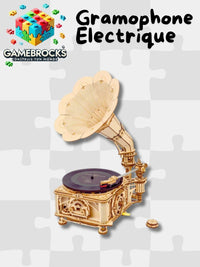 Puzzle 3D en bois <br> Gramophone Électrique