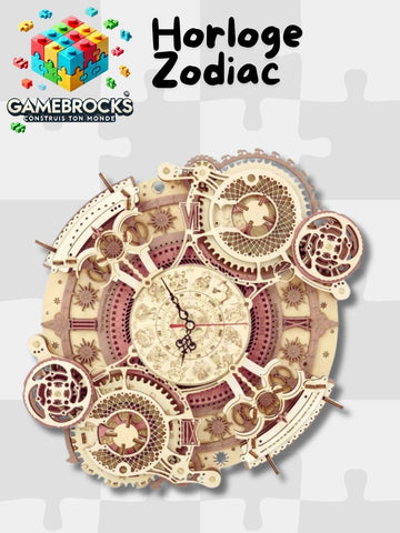 Puzzle 3D en bois <br> Horloge Zodiac