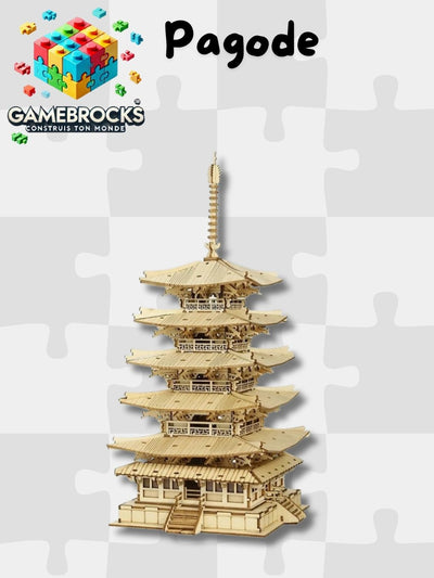 Puzzle 3D en bois <br> Pagode