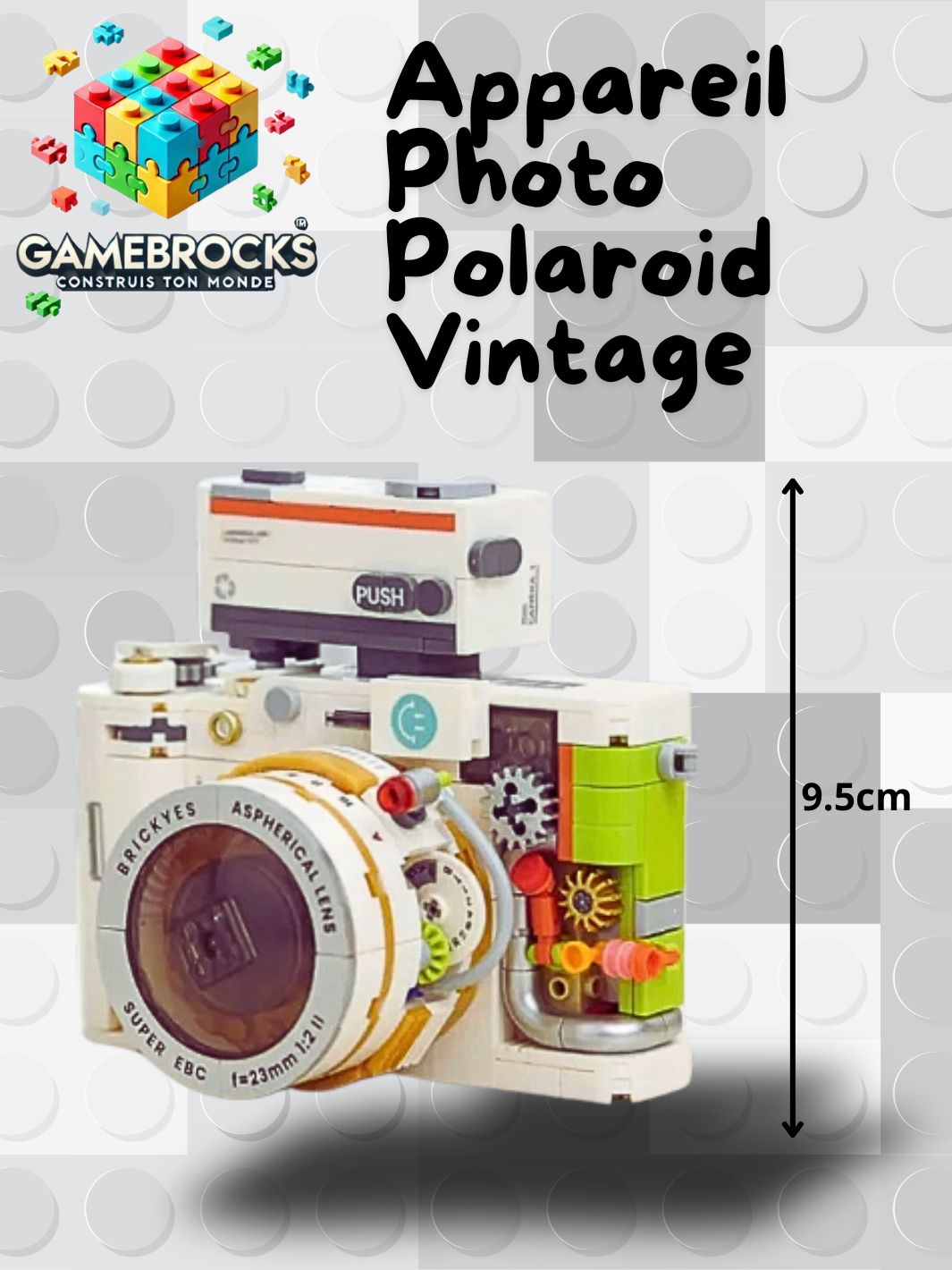 Jeu de construction Appareil Photo Polaroid Vintage