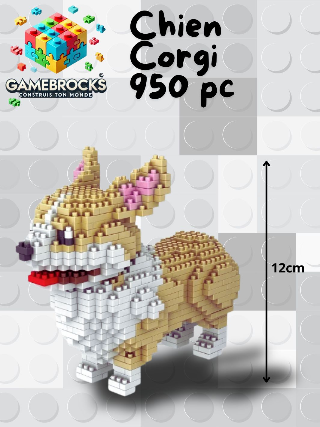 Jeu de construction Chien Corgi
