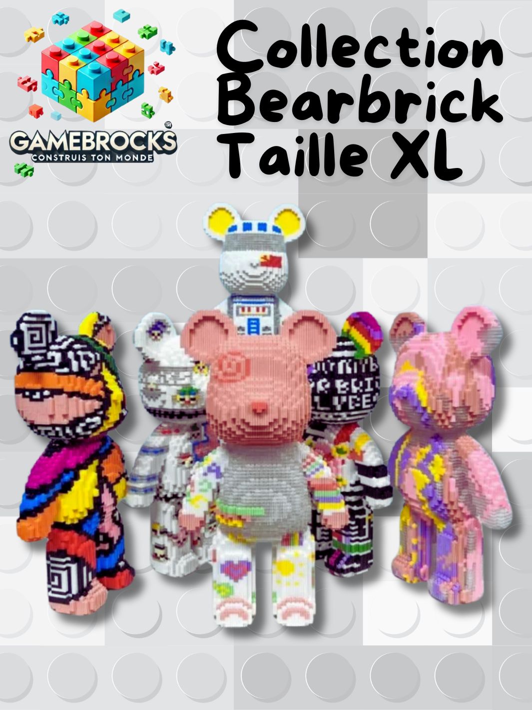 Jeu de construction Collection Bearbricks Taille XL