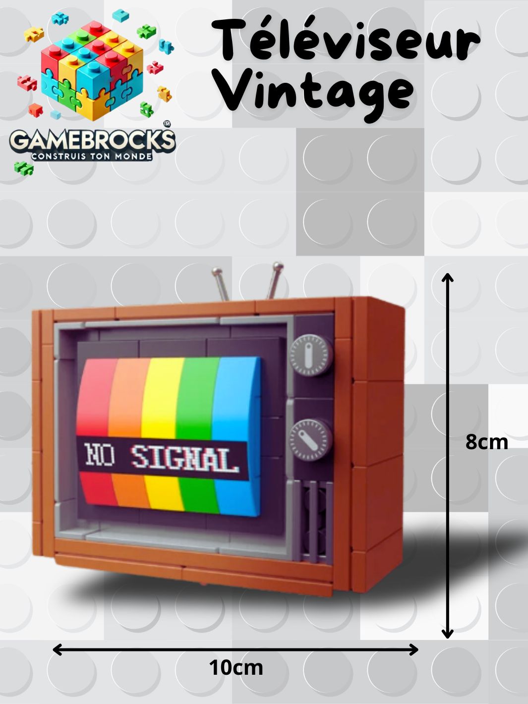 Jeu de construction Televiseur Vintage