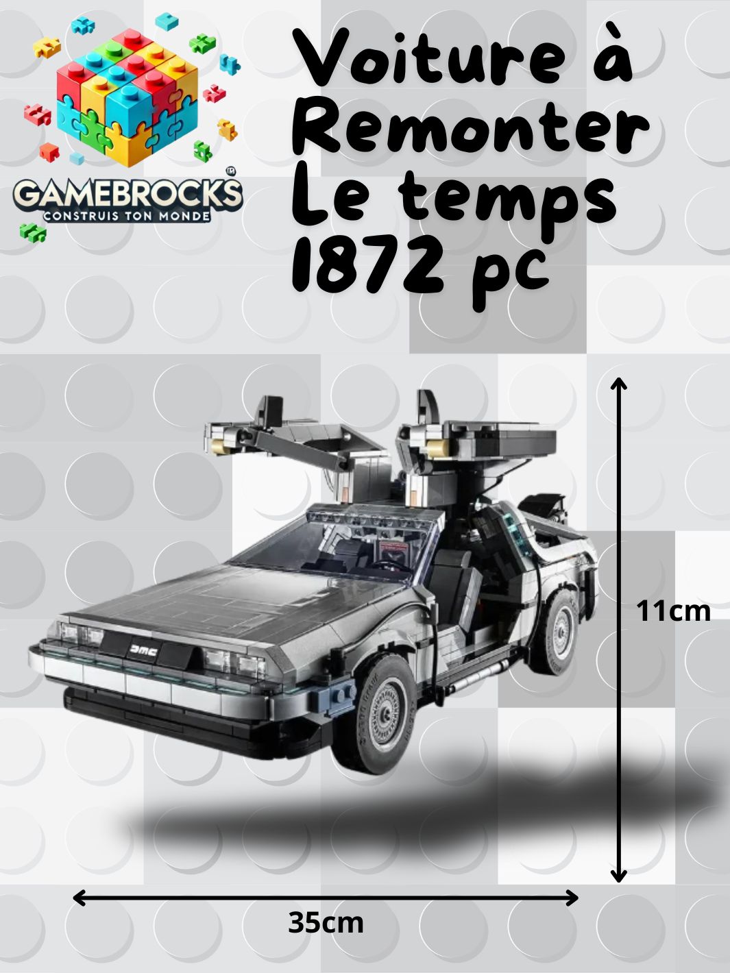 Jeu de construction Voiture à remonter le temps BTTF