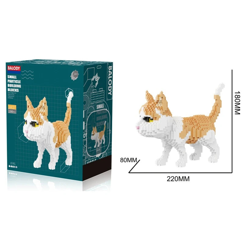 Cartoon Animal Building Blocks Creative Pet Dog And Cat Assembly Toy DIY Educational Puzzle Parent-Child Interactive Toy Cartoo