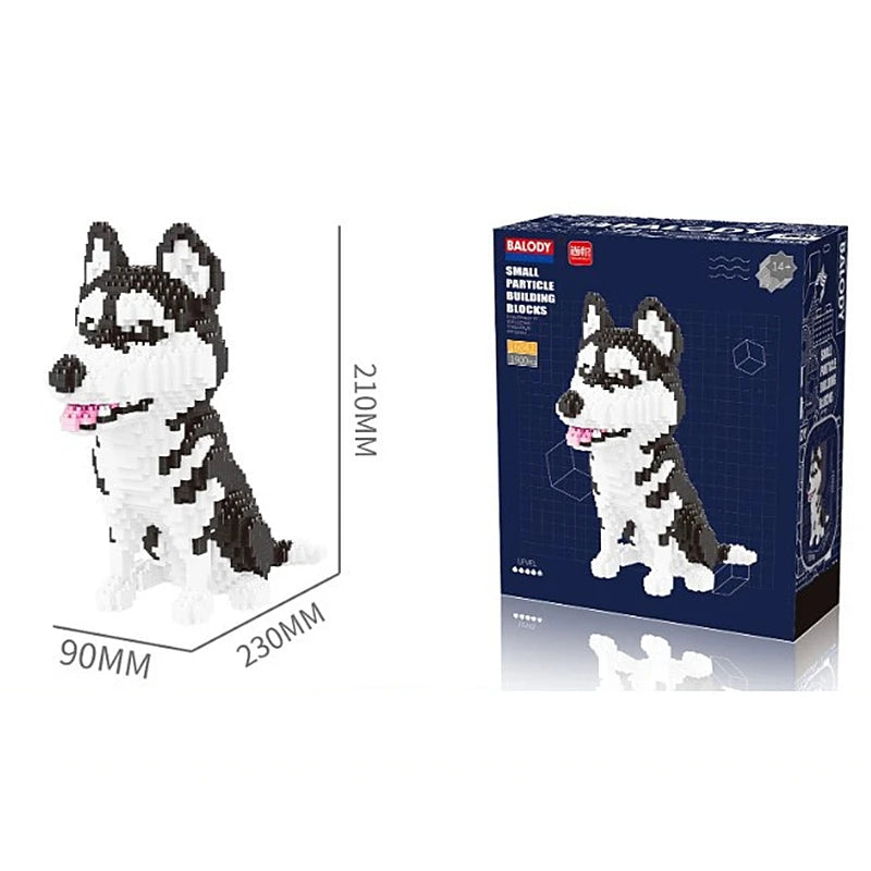 Cartoon Animal Building Blocks Creative Pet Dog And Cat Assembly Toy DIY Educational Puzzle Parent-Child Interactive Toy Cartoo