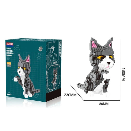 Cartoon Animal Building Blocks Creative Pet Dog And Cat Assembly Toy DIY Educational Puzzle Parent-Child Interactive Toy Cartoo